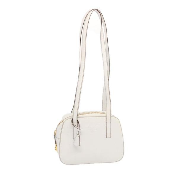 PRADA Safiano leather Shoulder Bag White Auth bs12825 - Picture 1 of 16
